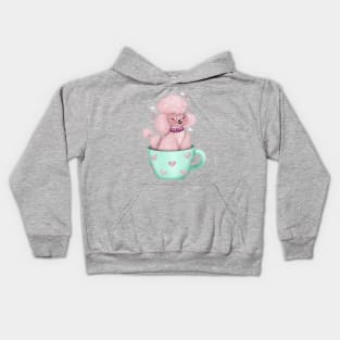 Poodle cup Kids Hoodie